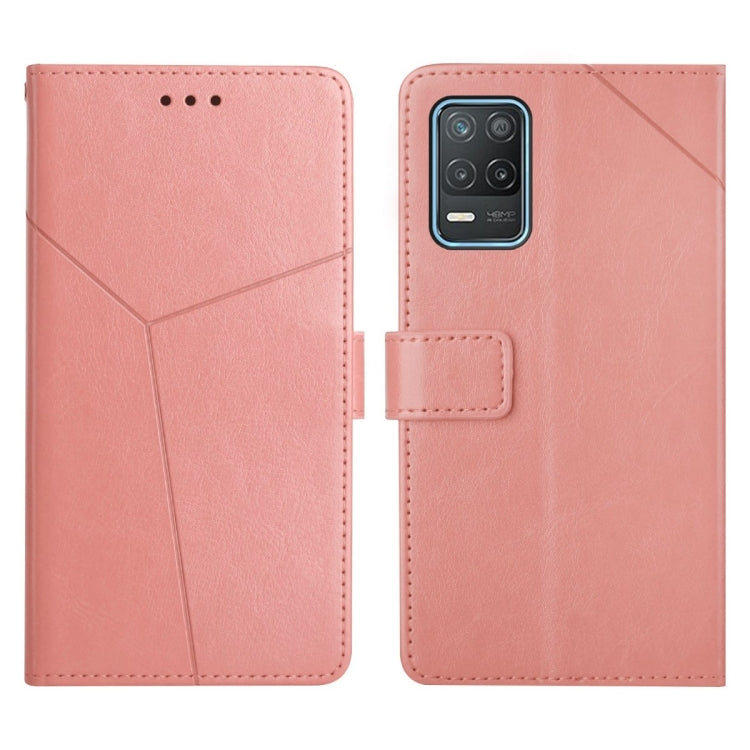 For OPPO Realme 8 5G Y Stitching Horizontal Flip Leather Phone Case