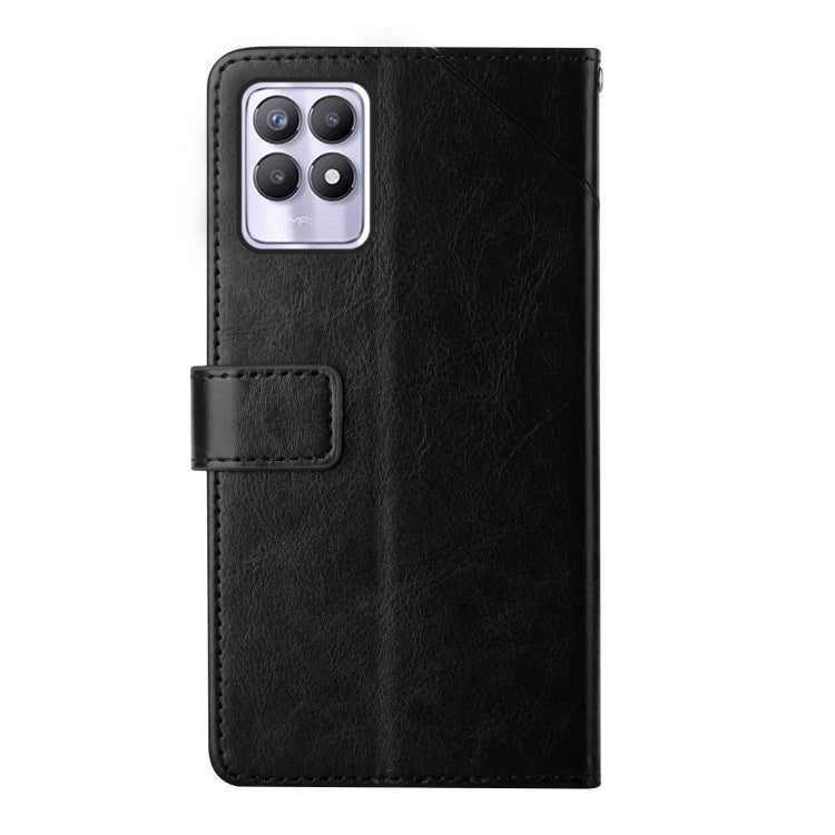 For OPPO Realme 8i Y Stitching Horizontal Flip Leather Phone Case
