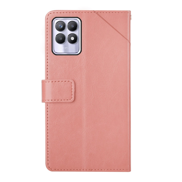 For OPPO Realme 8i Y Stitching Horizontal Flip Leather Phone Case