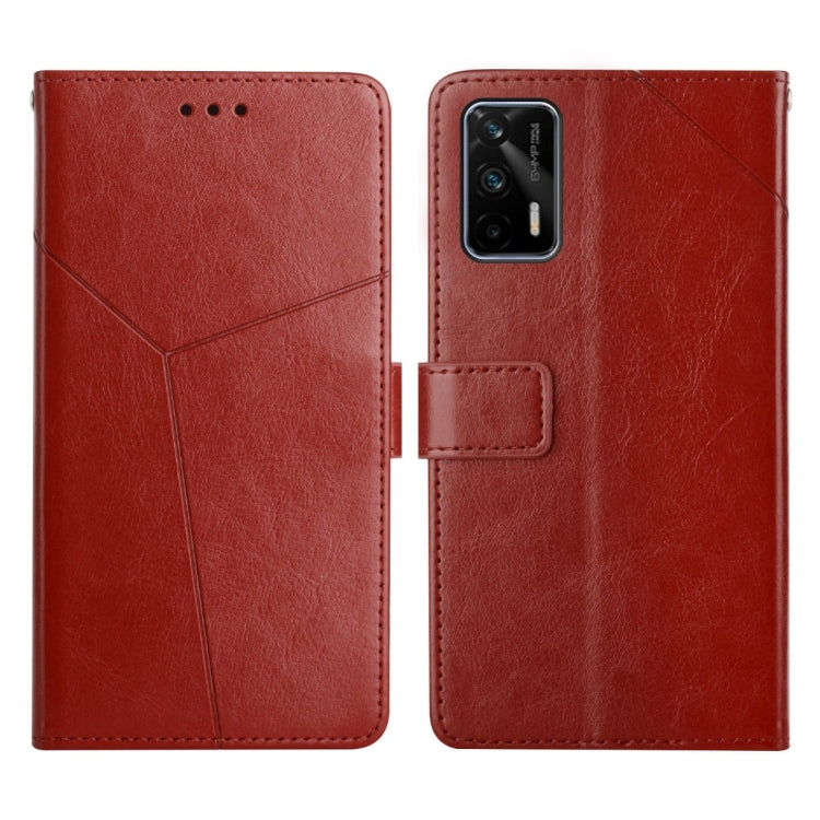 For OPPO Realme GT Y Stitching Horizontal Flip Leather Phone Case