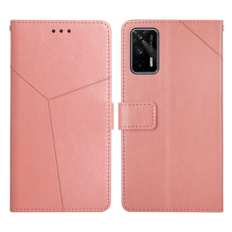 For OPPO Realme GT Y Stitching Horizontal Flip Leather Phone Case