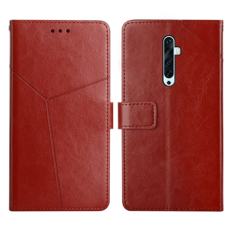 For OPPO Reno2 Z / Reno2 F Y Stitching Horizontal Flip Leather Phone Case