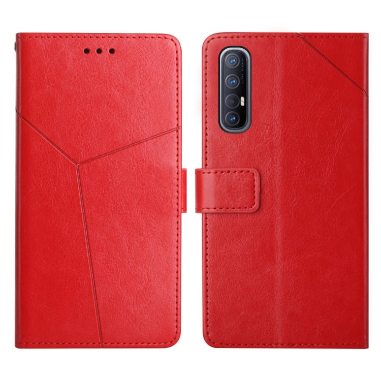 For OPPO Reno3 Pro 5G Y Stitching Horizontal Flip Leather Phone Case