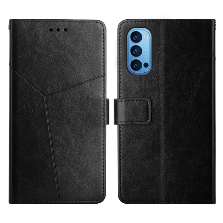 For OPPO Reno4 Pro 5G Y Stitching Horizontal Flip Leather Phone Case