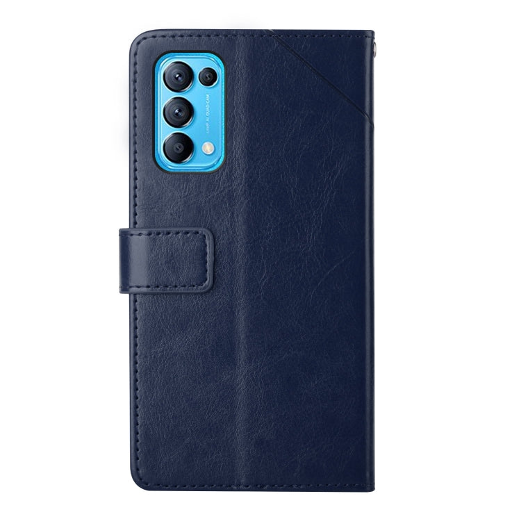 For OPPO Reno5 5G Y Stitching Horizontal Flip Leather Phone Case