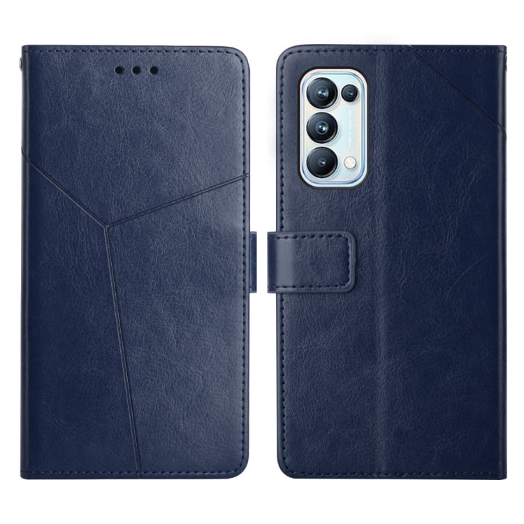 For OPPO Reno5 Pro 5G Y Stitching Horizontal Flip Leather Phone Case