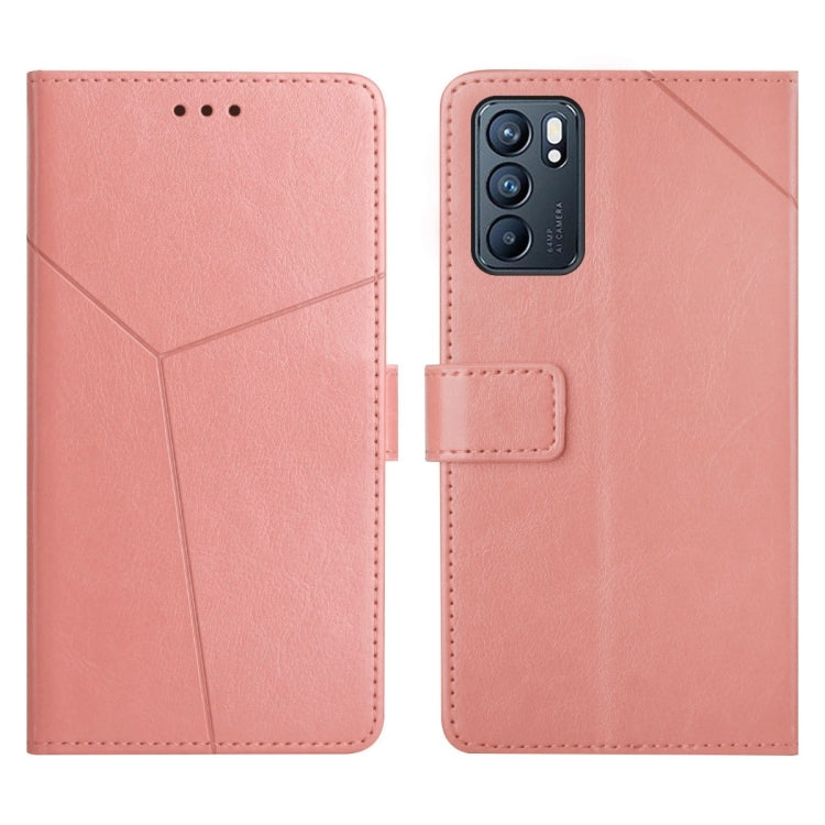 For OPPO Reno6 5G Y Stitching Horizontal Flip Leather Phone Case