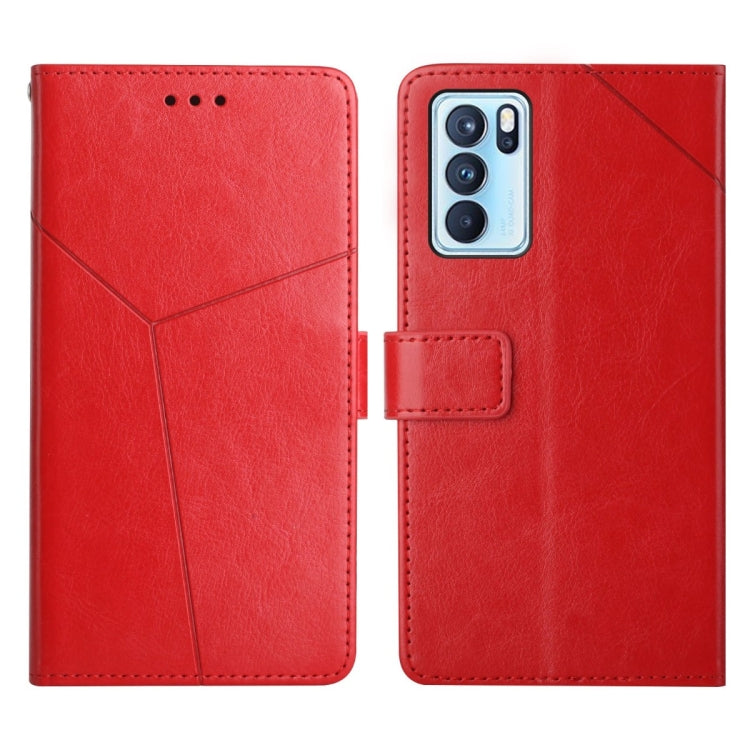 For OPPO Reno6 Pro 5G Y Stitching Horizontal Flip Leather Phone Case