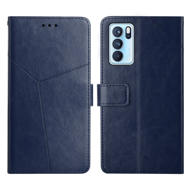 For OPPO Reno6 Pro 5G Y Stitching Horizontal Flip Leather Phone Case
