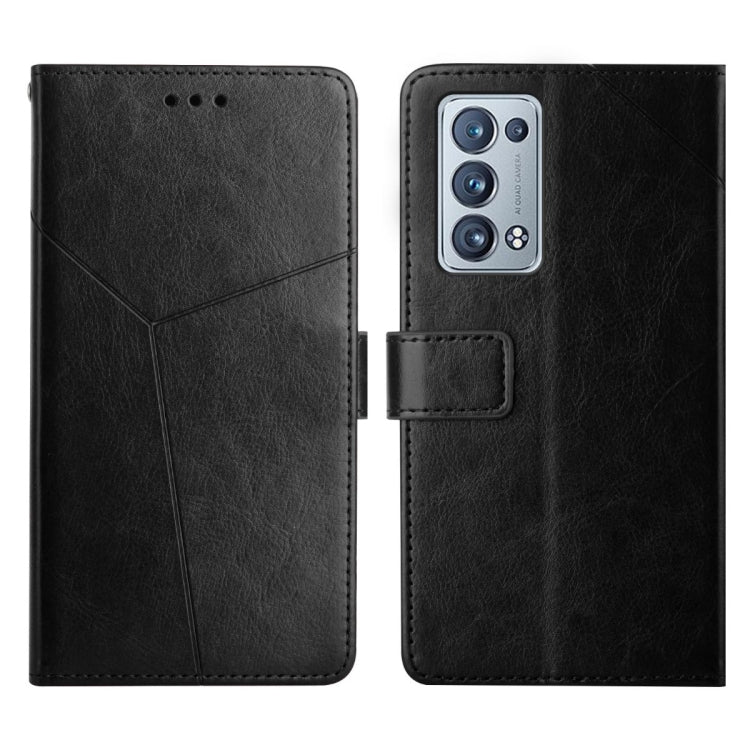 For OPPO Reno6 Pro+ 5G Y Stitching Horizontal Flip Leather Phone Case