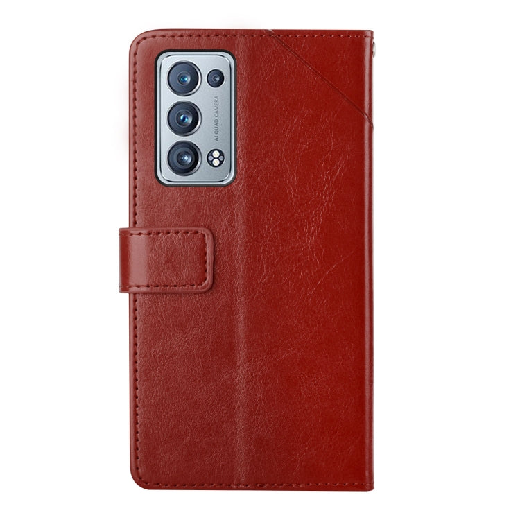 For OPPO Reno6 Pro+ 5G Y Stitching Horizontal Flip Leather Phone Case