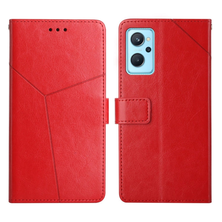 For OPPO Realme 9i Y Stitching Horizontal Flip Leather Phone Case