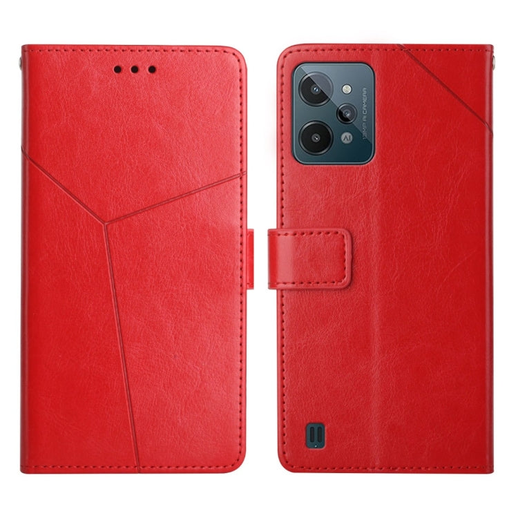 For OPPO Realme C31 Y Stitching Horizontal Flip Leather Phone Case