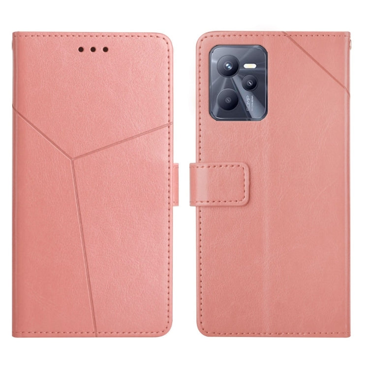 For OPPO Realme C35 Y Stitching Horizontal Flip Leather Phone Case