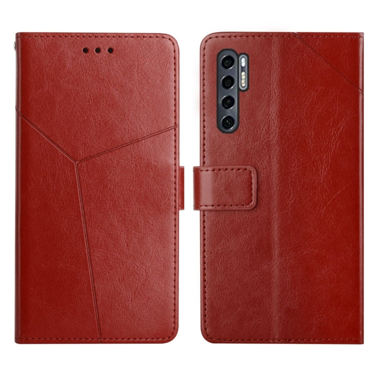 For TCL 20 Pro 5G Y Stitching Horizontal Flip Leather Phone Case