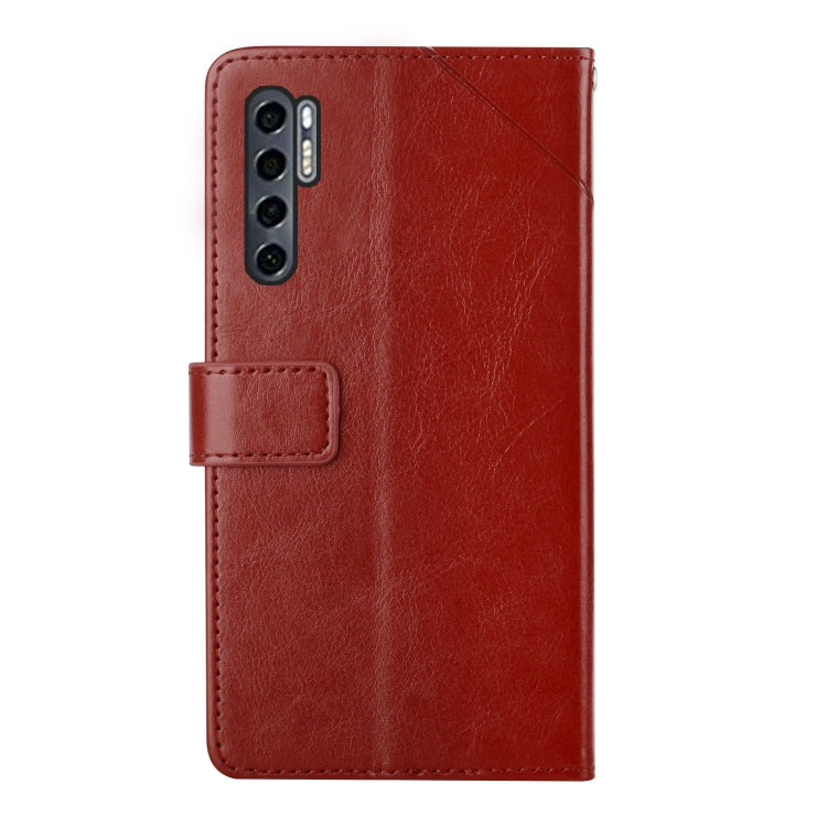 For TCL 20 Pro 5G Y Stitching Horizontal Flip Leather Phone Case