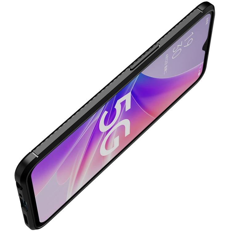 For OPPO A57 2022 Carbon Fiber Texture Shockproof TPU Phone Case