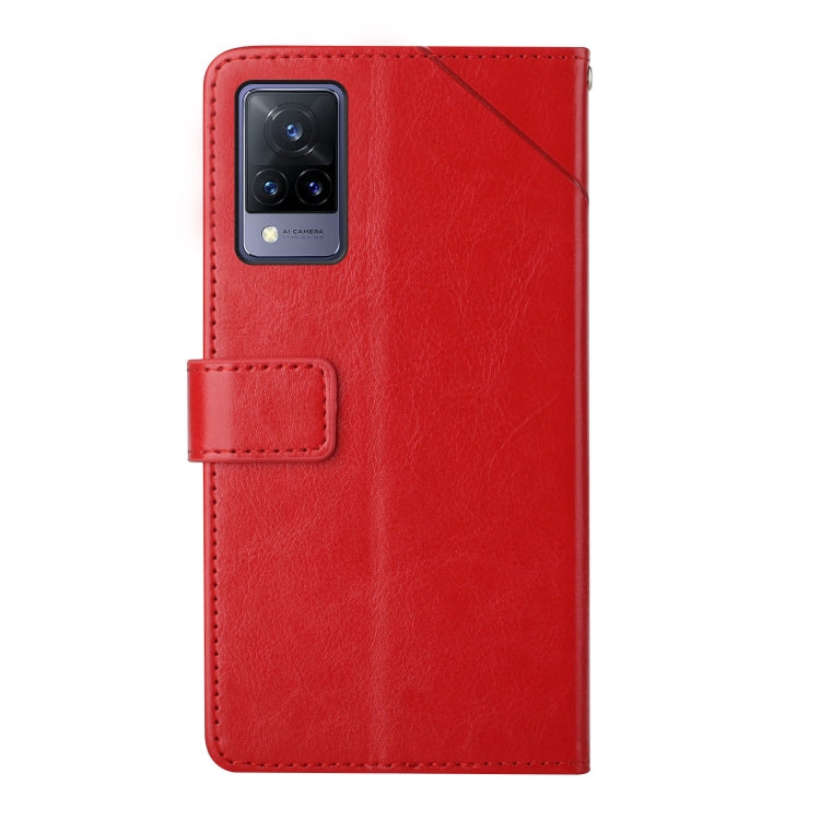 For vivo V21 5G Y Stitching Horizontal Flip Leather Phone Case