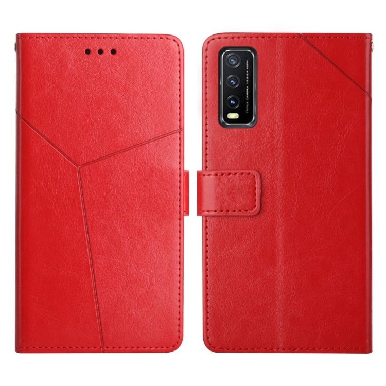 For vivo Y20 2020 Y Stitching Horizontal Flip Leather Phone Case