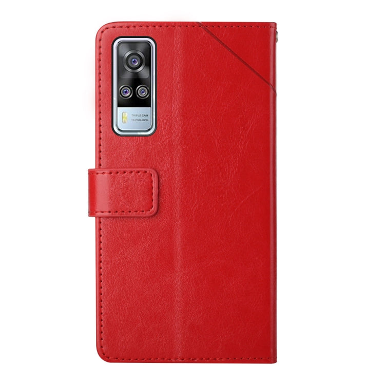 For vivo Y51 2020 Y Stitching Horizontal Flip Leather Phone Case