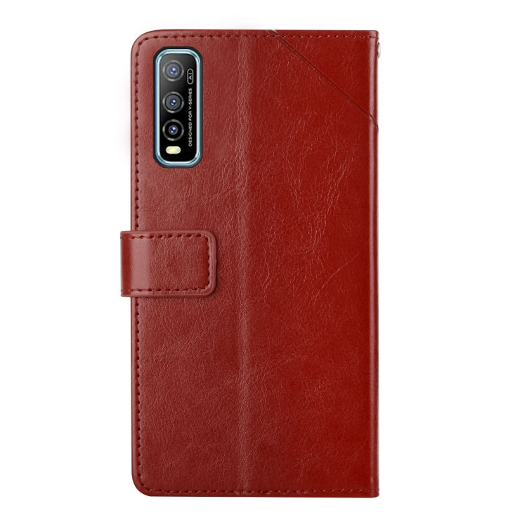 For vivo Y70s Y Stitching Horizontal Flip Leather Phone Case