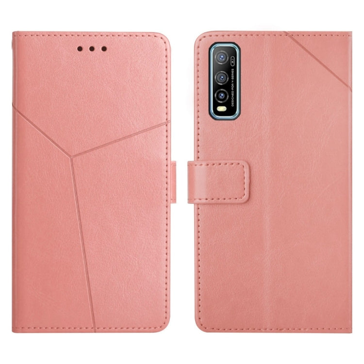 For vivo Y70s Y Stitching Horizontal Flip Leather Phone Case