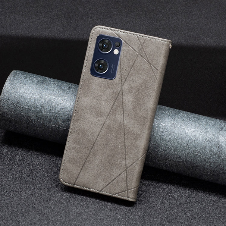 For OPPO Reno7 5G/Find X5 Lite Prismatic Invisible Magnetic Leather Phone Case