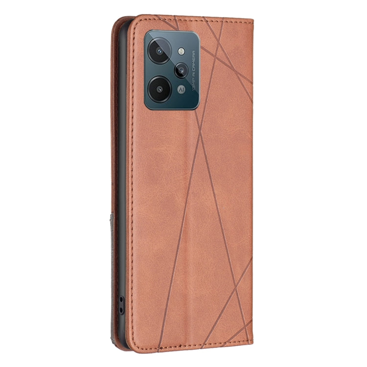 For OPPO Realme C31 Prismatic Invisible Magnetic Leather Phone Case