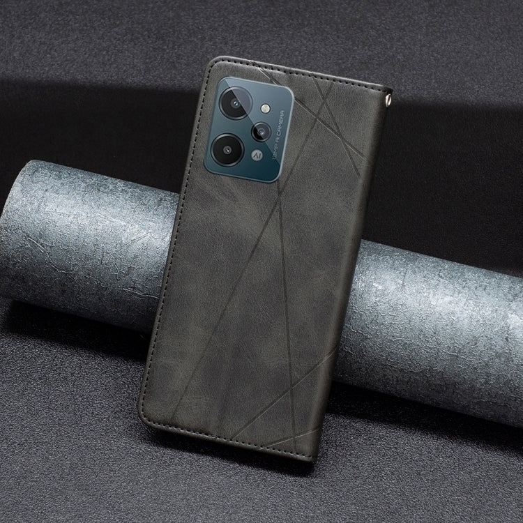 For OPPO Realme C31 Prismatic Invisible Magnetic Leather Phone Case