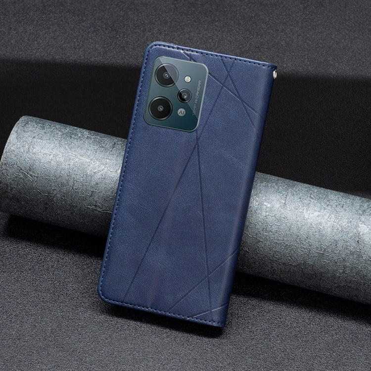 For OPPO Realme C31 Prismatic Invisible Magnetic Leather Phone Case