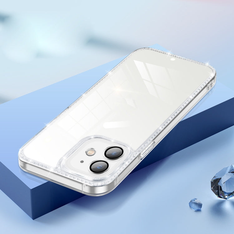 For iPhone 12 Diamond Lens Protector Glass Phone Case