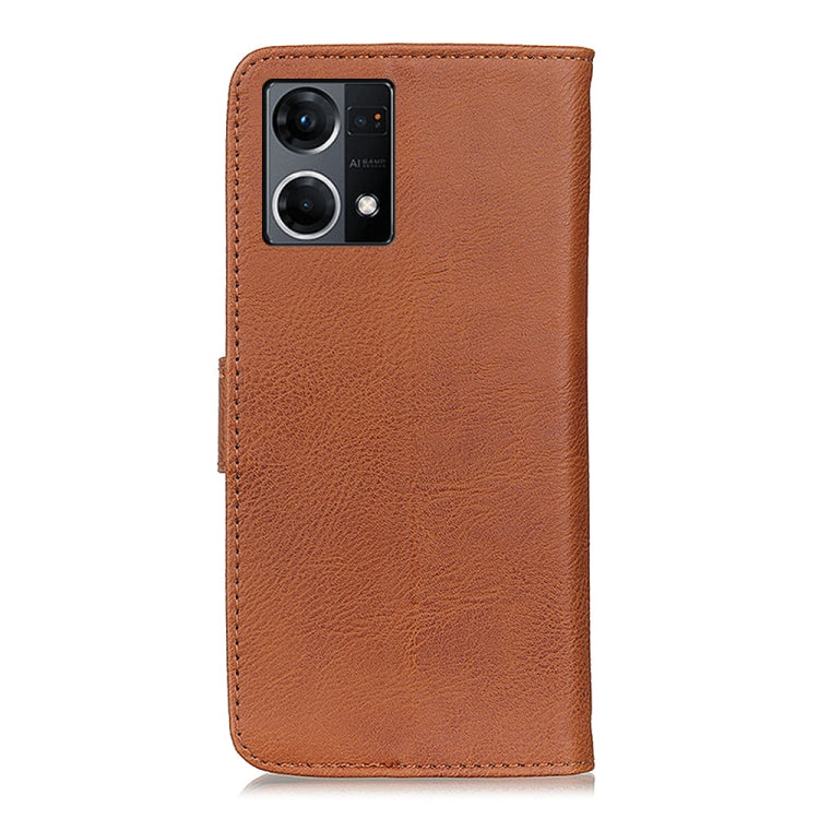For OPPO Reno7 4G / F21 Pro 4G KHAZNEH Cowhide Texture Horizontal Flip Leather Phone Case