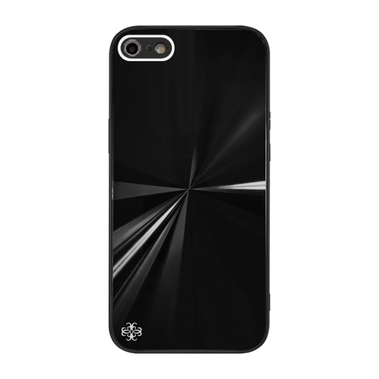 For iPhone SE 2022 / SE 2020 / 8 / 7 CD Texture TPU + Tempered Glass Phone Case