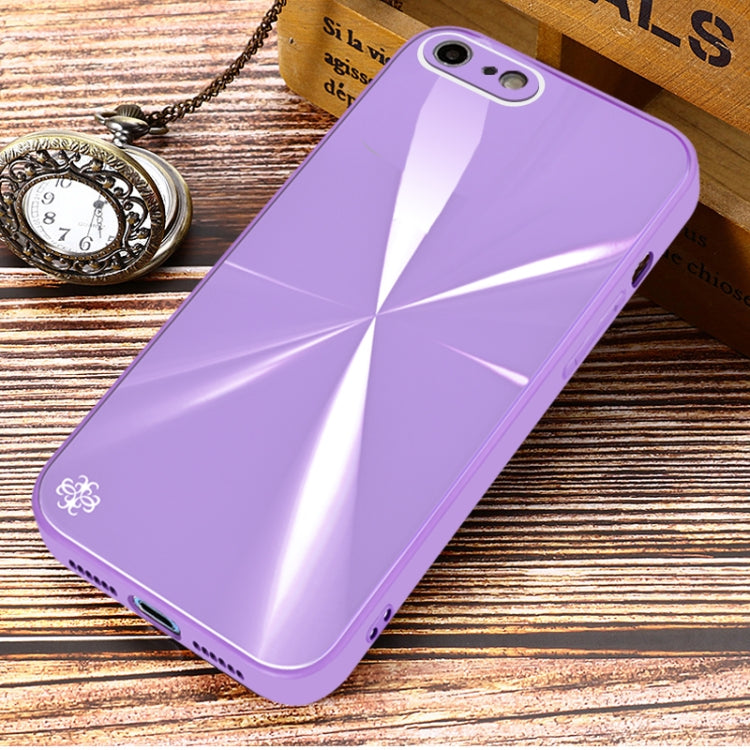 For iPhone SE 2022 / SE 2020 / 8 / 7 CD Texture TPU + Tempered Glass Phone Case