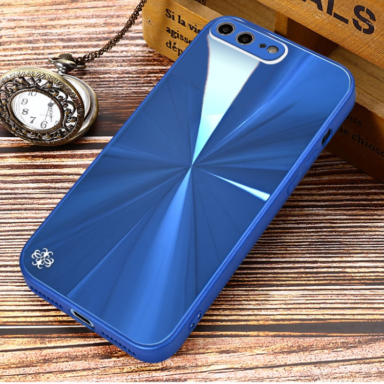 CD Texture TPU + Tempered Glass Phone Case For iPhone 8 Plus / 7 Plus