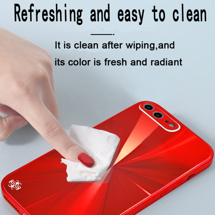 CD Texture TPU + Tempered Glass Phone Case For iPhone 8 Plus / 7 Plus