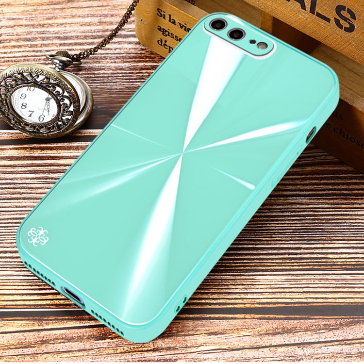CD Texture TPU + Tempered Glass Phone Case For iPhone 8 Plus / 7 Plus