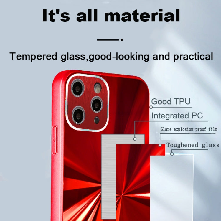 For iPhone 12 Pro CD Texture TPU + Tempered Glass Phone Case