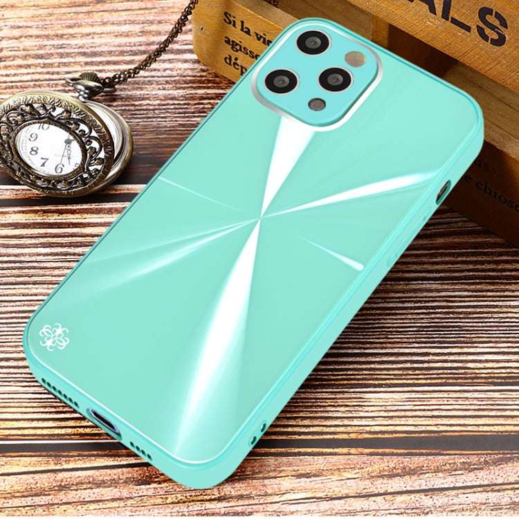 For iPhone 13 Pro Max CD Texture TPU + Tempered Glass Phone Case