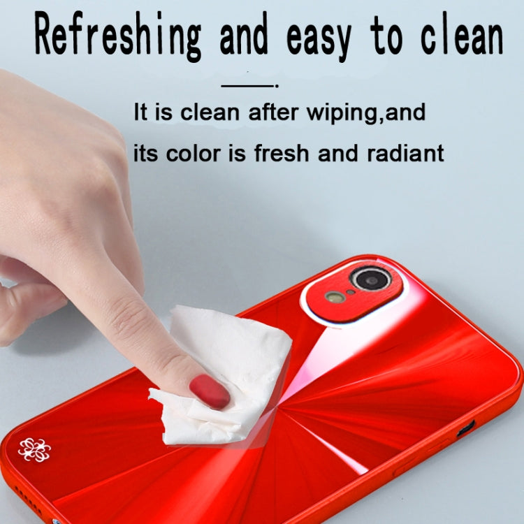 For iPhone XR CD Texture TPU + Tempered Glass Phone Case