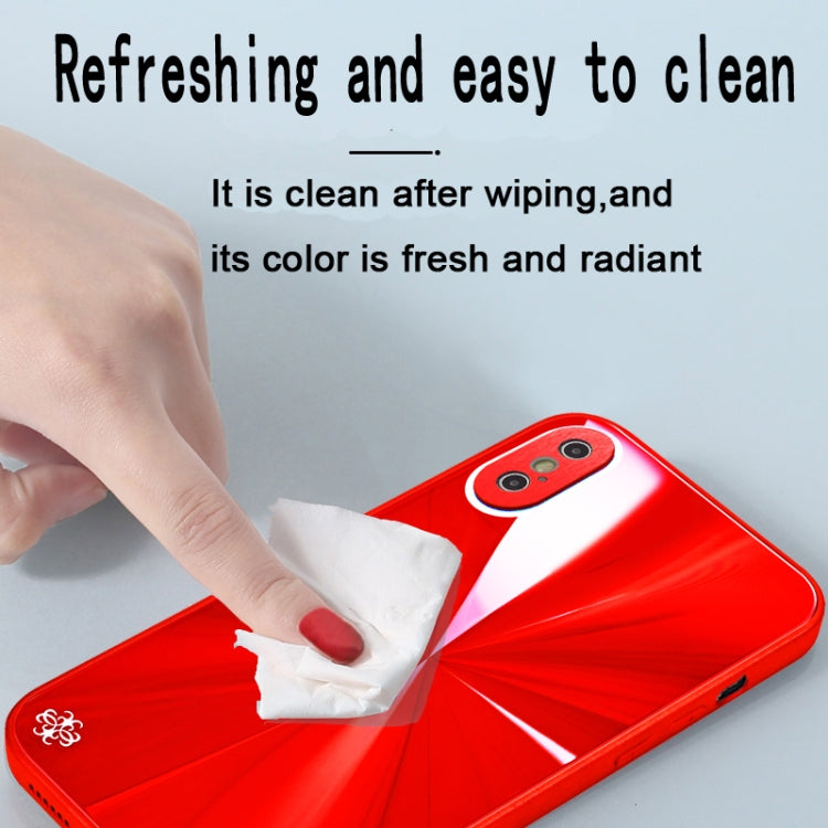 For iPhone X / XS CD Texture TPU + Tempered Glass Phone Case