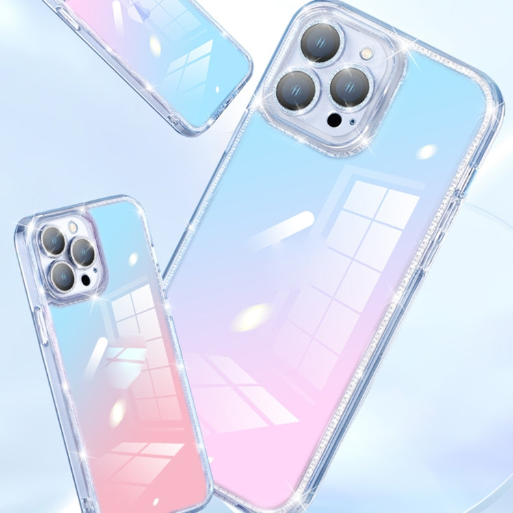 For iPhone 12 Pro Max Diamond Glitter Powder Lens Protector Glass Phone Case