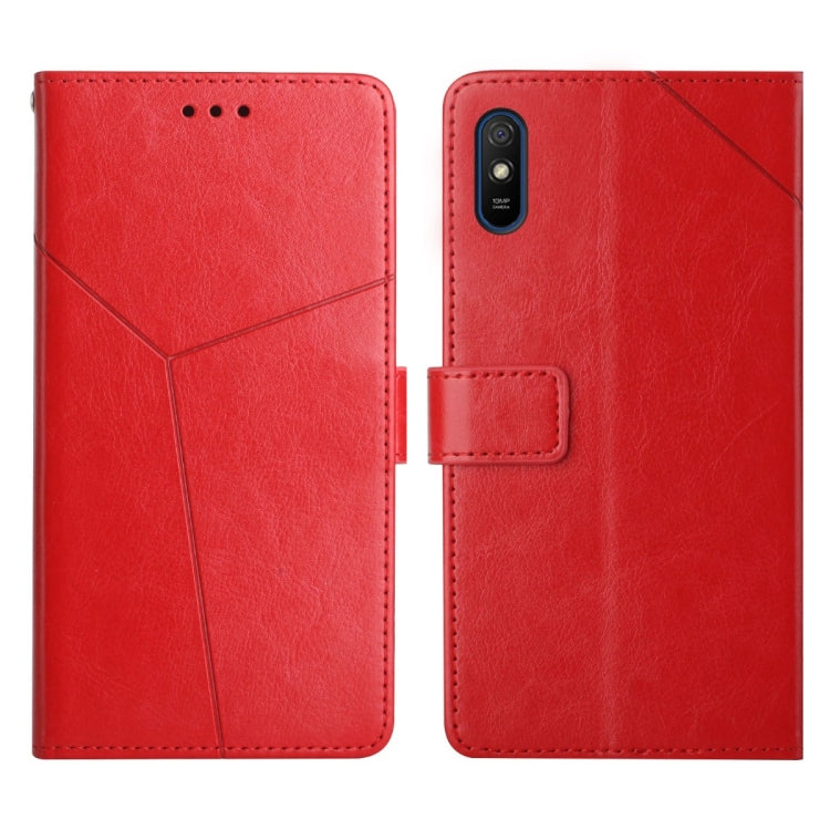 For Xiaomi Redmi 9A Y Stitching Horizontal Flip Leather Phone Case