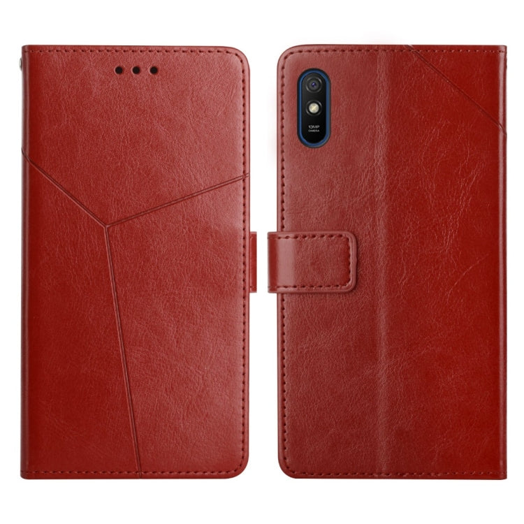 For Xiaomi Redmi 9A Y Stitching Horizontal Flip Leather Phone Case
