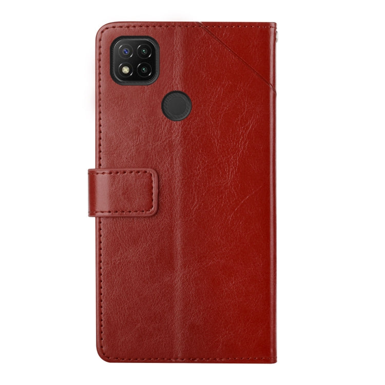 For Xiaomi Redmi 9C Y Stitching Horizontal Flip Leather Phone Case