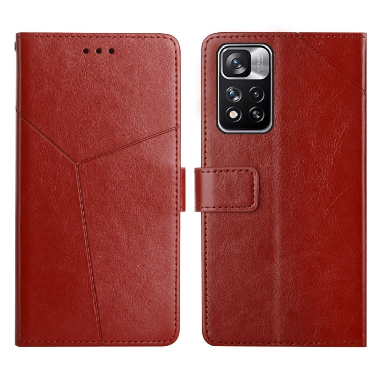 For Xiaomi Redmi Note 11 Pro Y Stitching Horizontal Flip Leather Phone Case