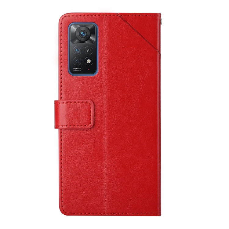 For Xiaomi Redmi Note 11 Pro Global Y Stitching Horizontal Flip Leather Phone Case