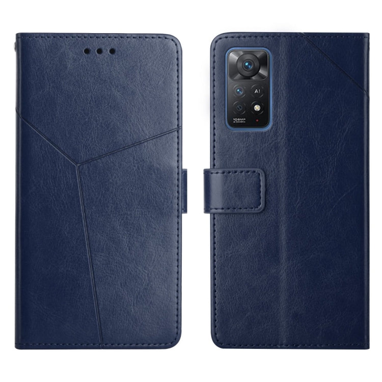 For Xiaomi Redmi Note 11 Pro Global Y Stitching Horizontal Flip Leather Phone Case
