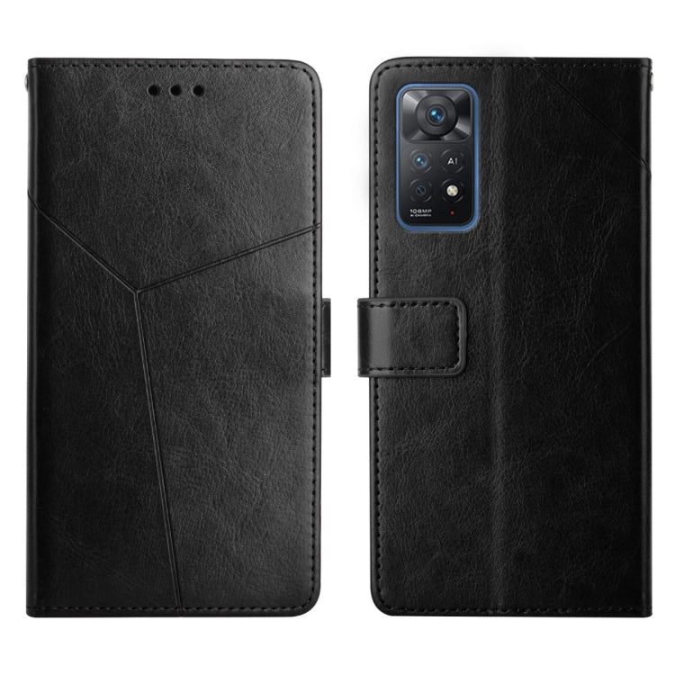 For Xiaomi Redmi Note 11 Pro Global Y Stitching Horizontal Flip Leather Phone Case
