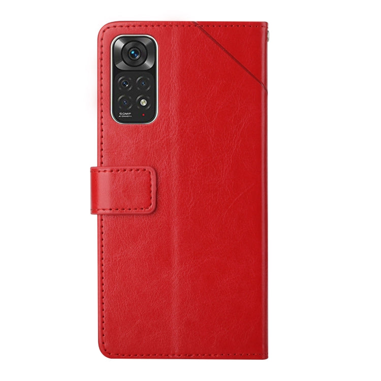 For Xiaomi Redmi Note 11 Global Y Stitching Horizontal Flip Leather Phone Case